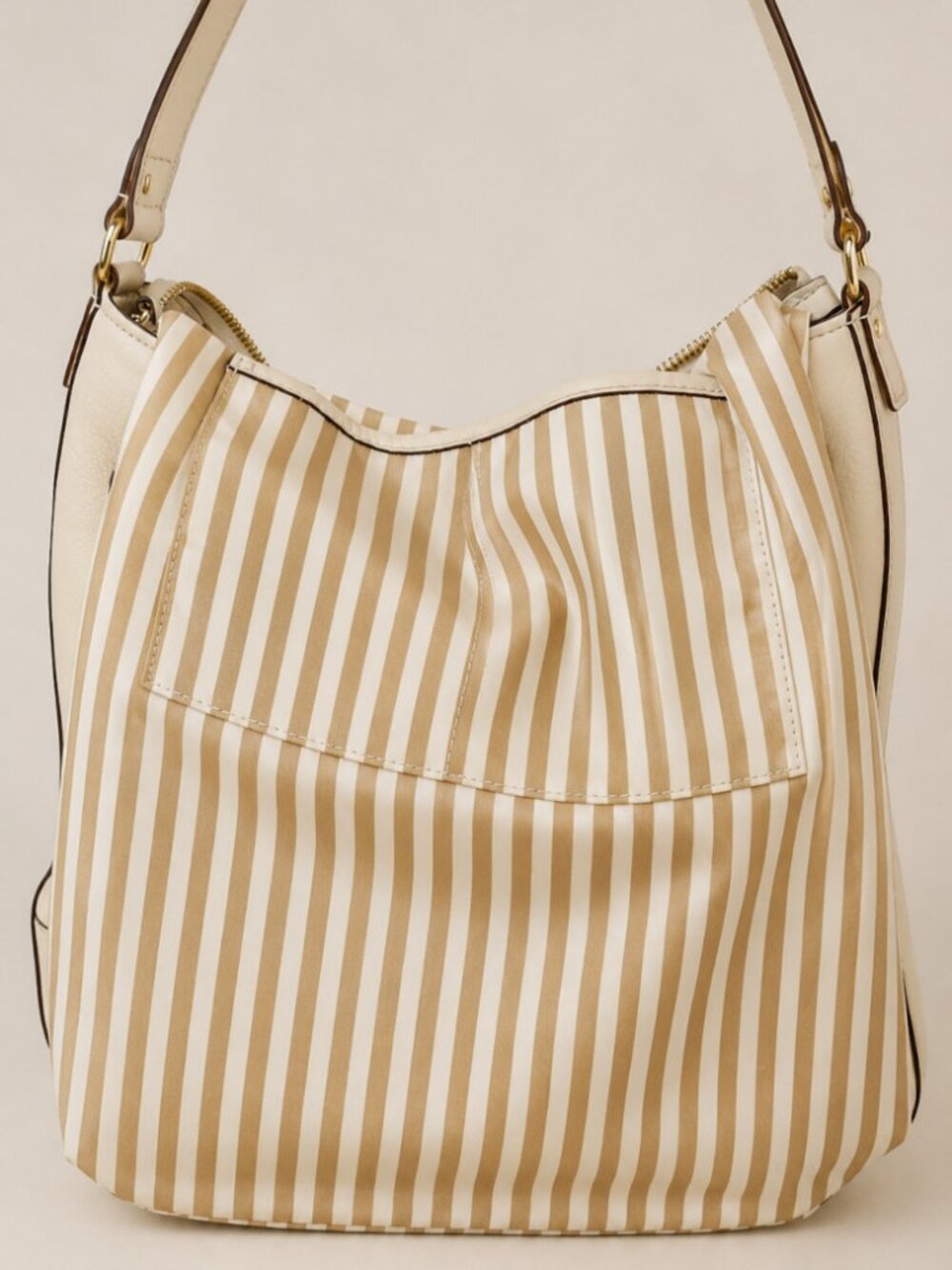 Kate Spade Gold Coast Stevie Hobo Ivory Cream Pebbled Leather Shoulder Bag - Picture 11 of 12